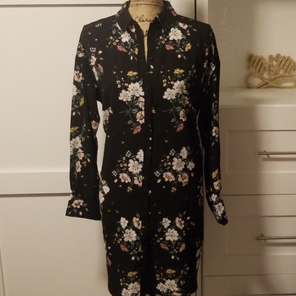 H&M Floral Shirt Dress